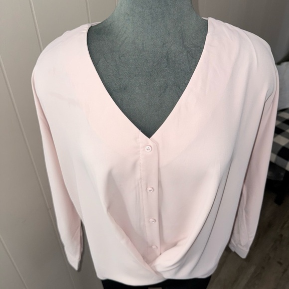 Main Strip • Oversized Button Up Faux Wrap Long Sleeve - Picture 3 of 11